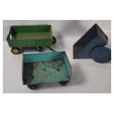 3 Vintage Steel Farm Wagons