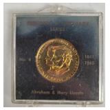 Abraham & Mary Lincoln Bronze Coin