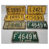 1970's Ohio License Plates