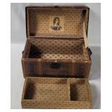 Antique Wooden Doll Trunk