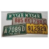 1970's Ohio License Plates