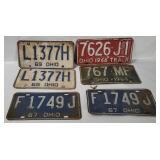 1960's Ohio License Plates