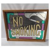 Framed No Smoking Sign Mirror
