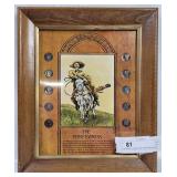 Framed Pony Express Mercury Dime Set