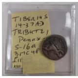 14-37 A D Tiberius Tribute Silver Penny