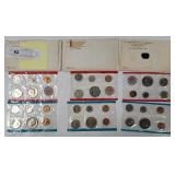 3 Uncirculated Mint Coin Sets 1971-72