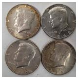 5 Kennedy 40% Silver Half Dollars