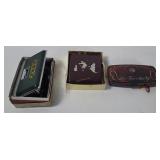 Vtg Binoculars, Cigarette Case, Make-up Kit