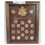 Framed Lincoln Memorial Collection Penny Set