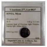 4th Century B C Ionia Myos Poseidon Coin