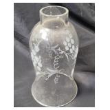 Vtg Glass Lamp Shade Chimney