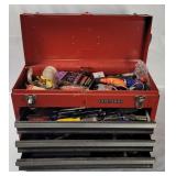 Craftsman Metal Tool Box W/ Tools