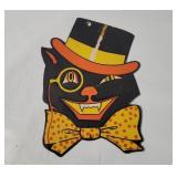 Vtg H E Luhrs Diecut Black Cat