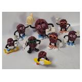 Assorted Vtg California Raisins Figures