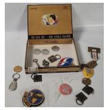 Vtg Medals, Patches, Keychains Ettc..