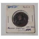582-602 A D Byzantine Maurice Tiberius Coin
