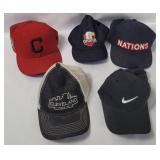 5 Hats - Ohsaa, Mlb Indians, Nike Etc.