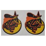 2 Vtg H E Luhrs Diecut Witches