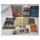 Vtg Ephemera- Tobacco Vouchers, Time Tables Etc