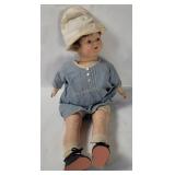 Vtg Sleepy Eye Boy Doll, Has Cracks