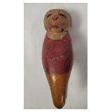 Vtg Carved Wood Cat Figure