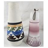 Native American Style Vase & Bell