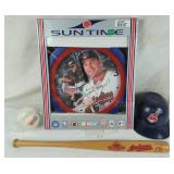Cleveland Indians Wall Clock, Helmet, Etc