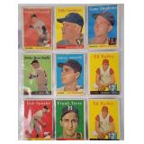 (9) 1958 Topps Baseball Cards