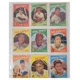 (9) 1959 Topps Baseball Cards