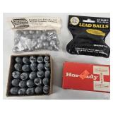 Lot Of Reloading lead Balls & Tips