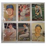 (6) 1957 Topps Baseball Cards