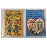 2 Vintage Topps Valentines Day Cards