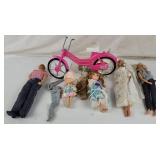 Vintage Barbie Dolls & Bicycle