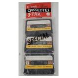 Nos 3-Pack C-60 cassette tapes