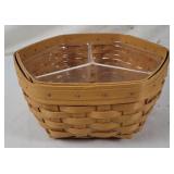 Longaberger 9' Hexagonal Divided Basket
