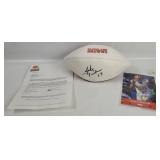 Signed Jake Delhomme Football & Larry O Picture