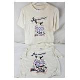 (2) 1986 Bud Light Spuds Mackenzie T-Shirts Lg