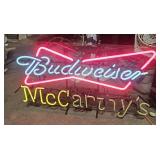 Budweiser Mccarthys Neon Bar Sign *damaged*