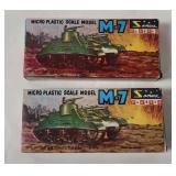 2 Sanwa M-7 Tank Micro Model Kits