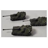 3 Plastic As90 Howitzer Tanks