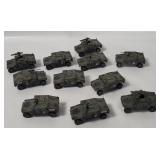 11 Small Plastic Military Police Hummers