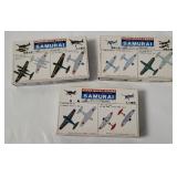 3 Nichimo Samurai Plane Model Kits 1/300