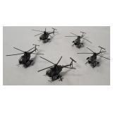 5 Corgi Diecast Ah6j Little Bird Helicopters