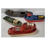 Assorted Vtg Plastic Toy Boats