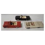 3 Vtg Model Cars - '63 Bonneville, '61 T-bird