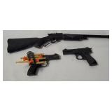 Vtg Toy Dart Guns & Rayline 55 Toy Rifle