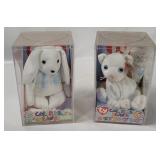 2 Ty Color Me Beanie Babies - Cat. Bunny
