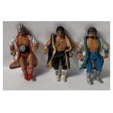 3 Vtg Soma World Wresting Figures