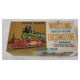 1960's Marx Whistling Lighted Piston Loco W/ Box
