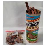 Vtg Halsam Square American Logs